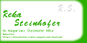 reka steinhofer business card